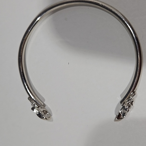 3 PIRATE SKULL Silvertone & Goldtone Bangle Bracelets - Picture 3 of 9